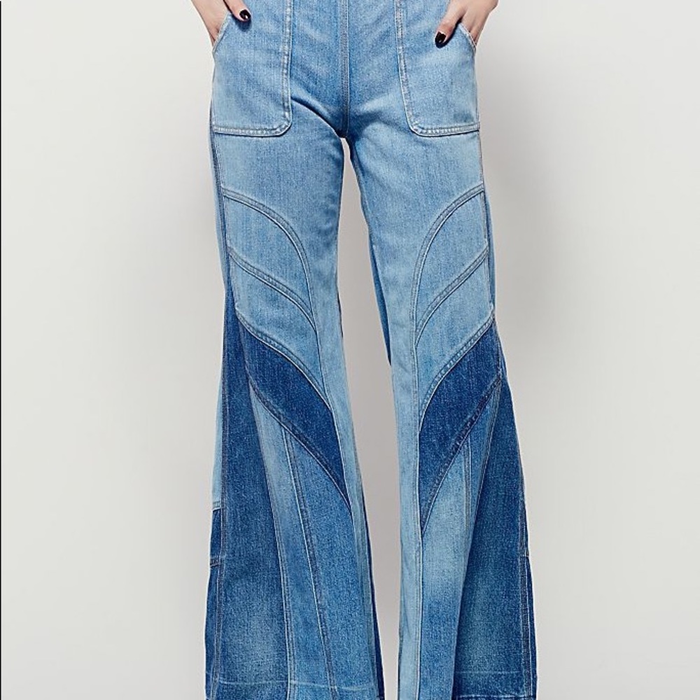 Free People Bell Bottoms Patchwork